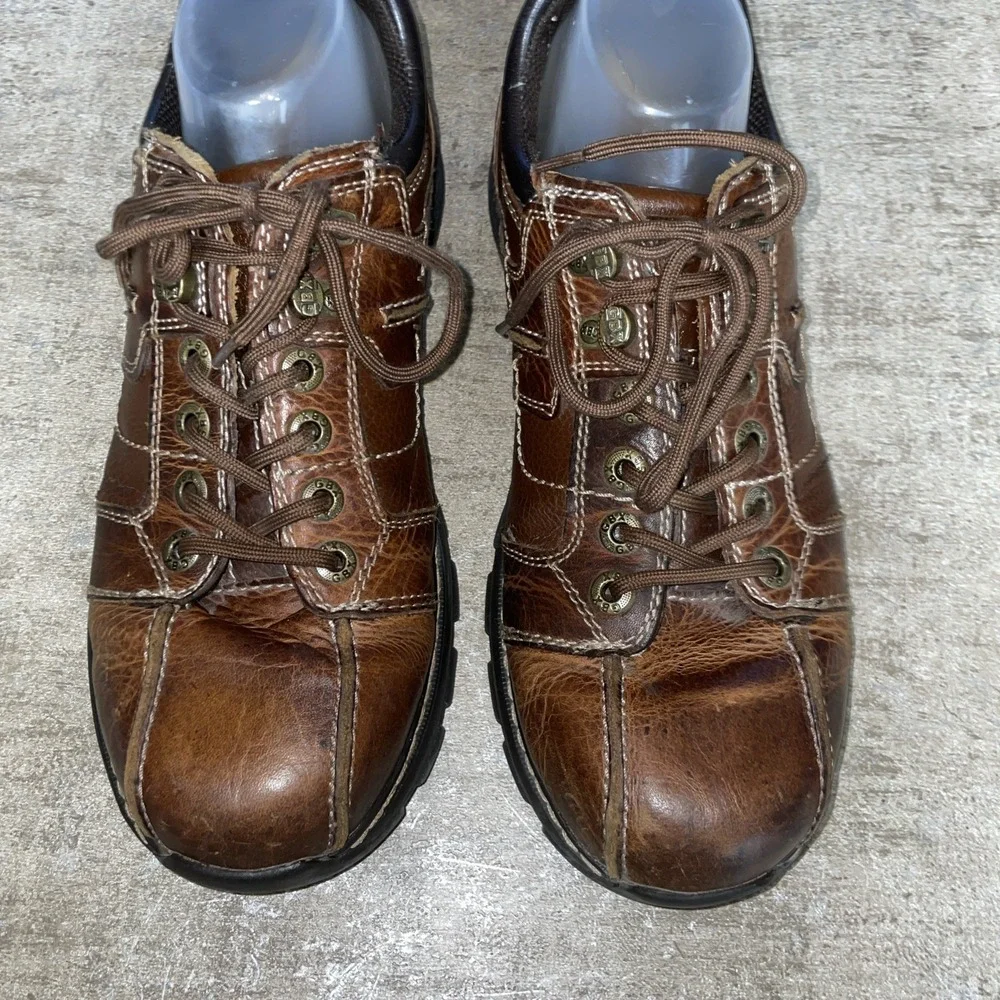 Vintage GBX Chunky Y2K Brown Leather Shoes Grunge Streetwear‎ Oxfords Size 12M